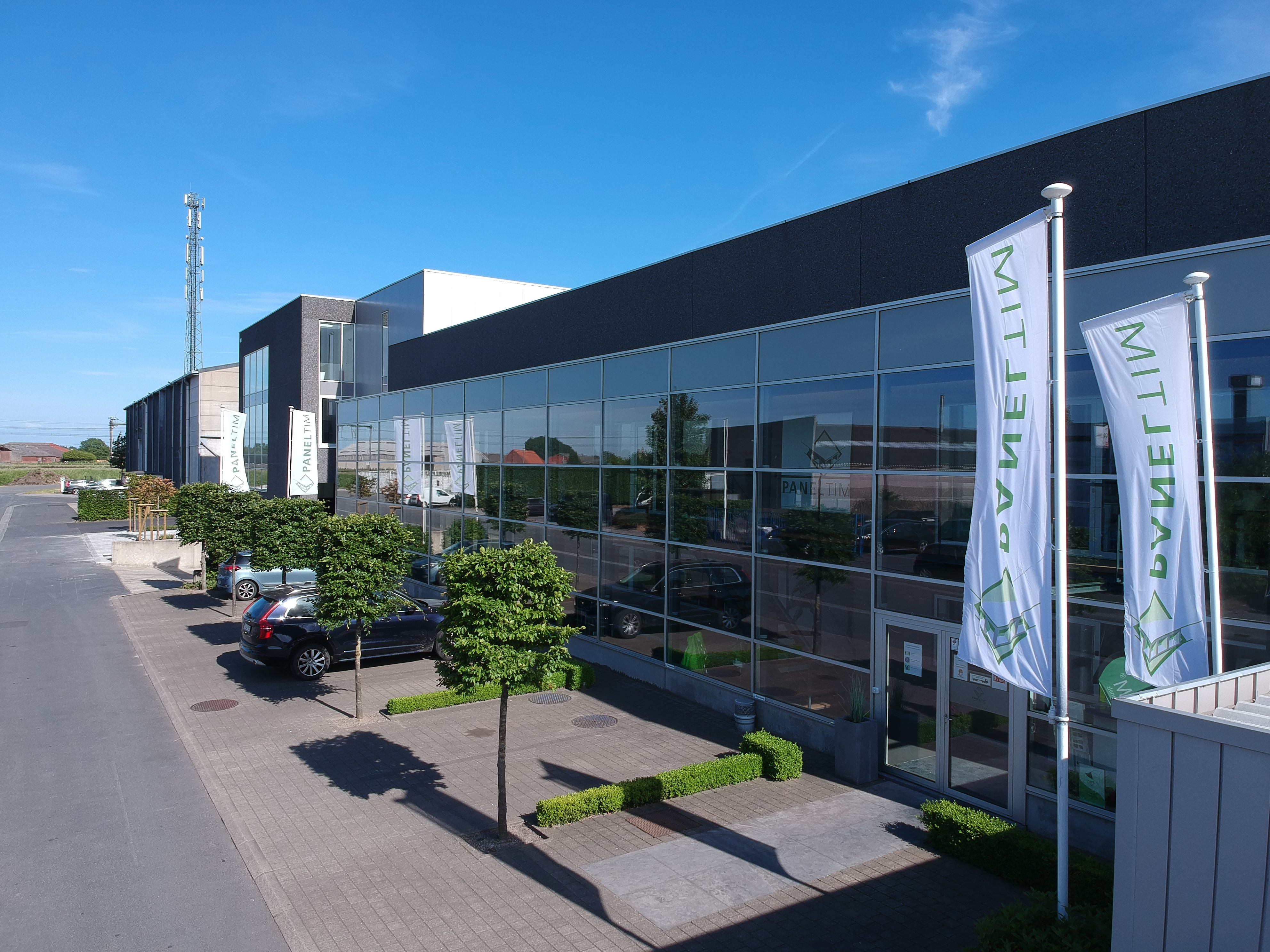 Drone image of Paneltim head quarters